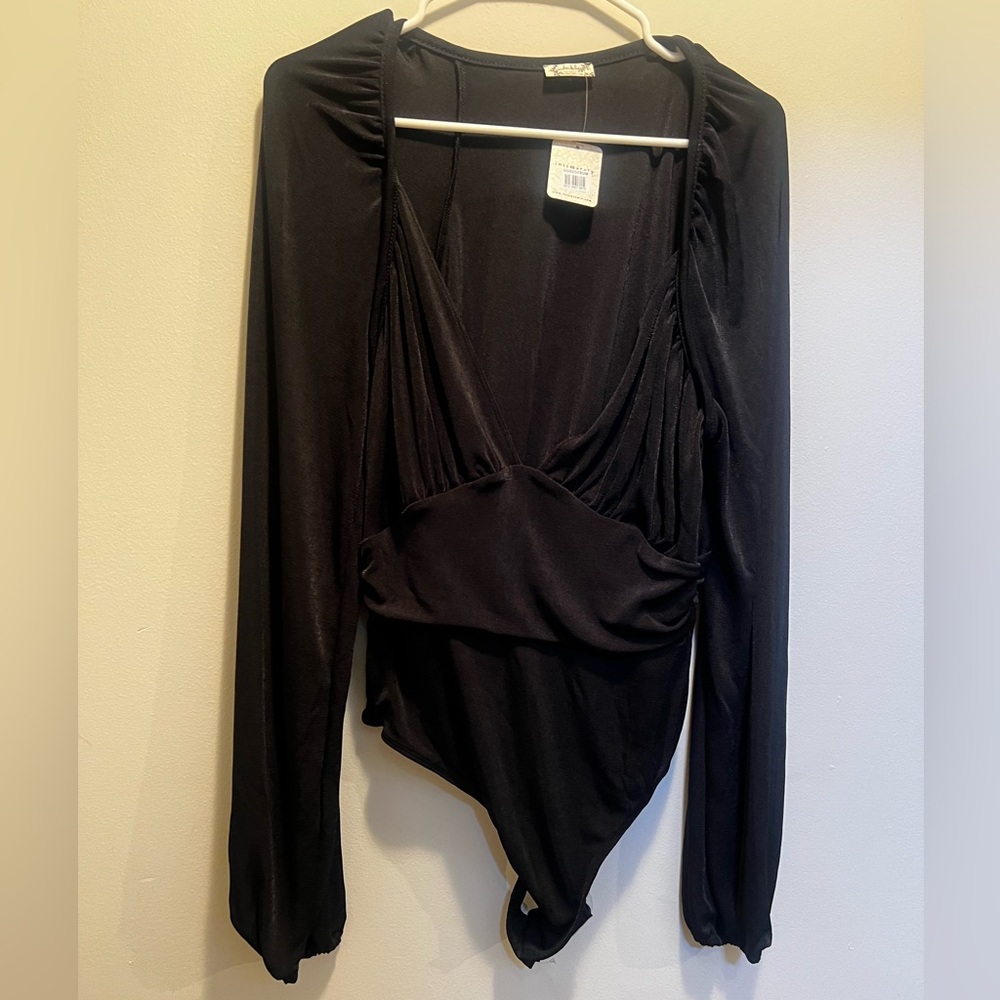 Free People Intimately Free Bodysuit Black